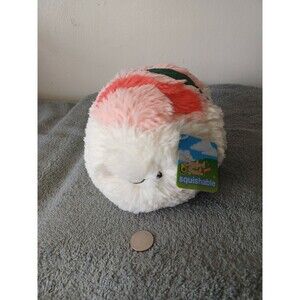 Squishable Mini Shrimp Sushi Plush Food Smiley Furry Soft Rice Seaweed 9"-10"